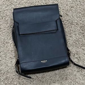 Shinola leather mini backpack in black